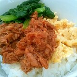 簡単お昼♪ツナそぼろの３色丼